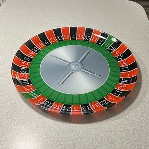 Roulette wheel glass serving dish